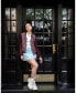 ფოტო #5 პროდუქტის Women's Updated Tweed Varsity Jacket with Contrast Sleeve