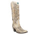 Фото #6 товара Corral Boots Distressed Glitter TooledInlay Snip Toe Cowboy Womens Beige Casual