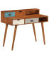 Writing Desk 43.3"x19.6"x35.4" Solid Acacia Wood