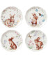 Фото #1 товара Butterfly Meadow Bunny Accent Plates, Set of 4