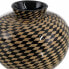 Vase Black Beige Bamboo 26 x 26 x 22 cm