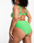 Фото #4 товара Brave Soul Plus belted bikini bottom in green