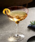 Фото #3 товара Pallo Tinted Glass Crystal Champagne Saucer, 9 oz Set of 4