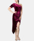 Brittany Xavier X Inspr Velvet One Shoulder Dress Berry XS