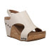 Corkys Tiffanee Studded Wedge Womens Off White Casual Sandals 41-0266-IVRY