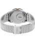 ფოტო #3 პროდუქტის Women's Q Silver-Tone Stainless Steel Bracelet Watch 36mm