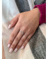 ფოტო #3 პროდუქტის Crescent North Star Design Sterling Silver Diamond Women Ring