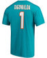 Фото #2 товара Men's Tua Tagovailoa Aqua Miami Dolphins Player Icon Name and Number T-shirt
