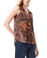 ფოტო #3 პროდუქტის Petite Paisley-Print Sleeveless Top