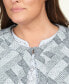 ფოტო #4 პროდუქტის Plus Size Point of View GeometricTexture Crew Neck Jacket