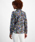 Women's Cotton Floral-Print Roll-Tab Shirt