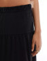 Vero Moda tiered maxi skirt co-ord in black