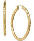 ფოტო #1 პროდუქტის Diamond-Cut Hoop Earrings in 14k Gold