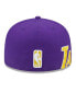 Фото #2 товара Men's Purple Los Angeles Lakers Side Arch Jumbo 59FIFTY Fitted Hat