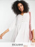 Фото #1 товара Esmee Exclusive button down swing beach summer dress in white