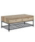 Brantley Coffee Table in Oak & Sandy Black Finish