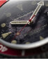 ფოტო #4 პროდუქტის Men's Wreck Automatic Black Genuine Leather Strap Watch, 44mm