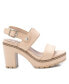 ფოტო #2 პროდუქტის Women's Heeled Suede Sandals With Platform By XTI