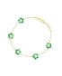 ფოტო #1 პროდუქტის Malachite Daisy Bracelet 14K Gold