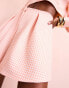 ASOS LUXE co-ord high waist tailored shorts in pink & white houndstooth Разноцветный, 38 - фото #5