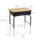 Фото #3 товара Open Front Student Desk with Metal Storage Book Box, Adjustable Height, 24in x18in