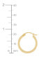 Polished and Diamond Cut Flat Round Hoop Earrings in 14K Yellow Gold, 20mm