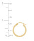 Серьги Macy's Polished and Diamond Cut Flat Hoop in 14K Yellow Gold, 20mm