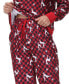 ფოტო #4 პროდუქტის Women's Printed Crew Neck Long Sleeve Top with Jogger 2 Pc Pajama Set