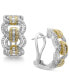 ფოტო #1 პროდუქტის Duo by EFFY® Diamond Hoop Earrings (1-1/5 ct. t.w.) in 14k Gold and White Gold