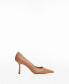 Фото #1 товара Туфли женские MANGO на каблуке из натуральной кожи