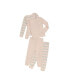 Фото #2 товара Toddler Girls 4-Piece Mix n Match Long Sleeve Top and Jogger Pants Waffle Pajama Set