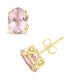 ფოტო #1 პროდუქტის Morganite (2-1/3 ct. t.w.) Stud Earrings in 14K Yellow Gold