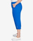 ფოტო #3 პროდუქტის Plus Size Tradewinds Button Hem Capri Pants