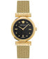 ფოტო #1 პროდუქტის Women's Swiss Regalia Gold Ion Plated Mesh Bracelet Watch 34mm