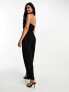 Vero Moda cross front plisse jumpsuit in black