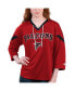 ფოტო #1 პროდუქტის Women's Red Atlanta Falcons Rally Lace-Up 3/4 Sleeve T-shirt
