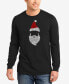 ფოტო #1 პროდუქტის Men's Santa Claus Word Art Long Sleeve T-shirt