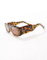 & Other Stories rectangle sunglasses in brown tortoise shell