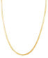Фото #2 товара Italian Gold reversible Polished & Greek Key Herringbone Link Chain Necklace in 10k Gold, 16" + 2" extender
