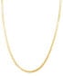 Reversible Polished & Greek Key Herringbone Link Chain Necklace in 10k Gold, 16" + 2" extender