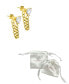 ფოტო #3 პროდუქტის Women's 14K Gold-Plated Chain and Crystal Heart Wrap Around Earrings