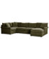 Фото #6 товара Wrenley 138" 4-Pc. Fabric Modular Chaise Sleeper Sectional Sofa, Created for Macy's