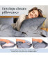 Фото #2 товара 2PC Queen Rayon From Bamboo Solid Performance Pillowcase Set - Luxclub