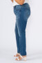 ფოტო #2 პროდუქტის Plus Size High Rise Straight Jeans