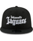 Фото #4 товара Men's Black Jacksonville Jaguars Gothic Script 9fifty Snapback Hat