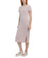 ფოტო #3 პროდუქტის Women's Pinstriped Midi T-Shirt Dress