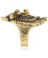 ფოტო #3 პროდუქტის Yellow & Black Ion-Plated Eagle Ring in Stainless Steel