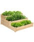 Фото #1 товара 3 Tier Wooden Raised Vegetable Garden Bed Elevated Planter Kit Outdoor Gardening