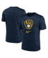 Men's Navy Milwaukee Brewers Logo Velocity Performance T-shirt