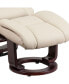 Фото #9 товара Multi-Position Recliner & Curved Ottoman With Swivel Wood Base